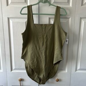 Green tank bodysuit